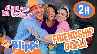 Lets Make Music With Blippi and Ms Rachel 🎶 Blippi  Educational Kids Videos  After School Club [upl. by Anneg]