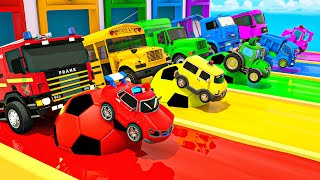 The Wheels on The Bus  Bingo Song  School Bus and Big Footballs Baby Nursery Rhymes amp Kids Songs [upl. by Eannaj]