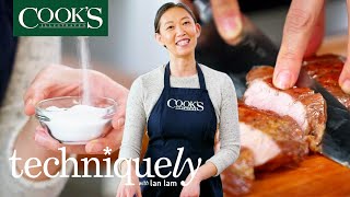 3 Salting Methods for BetterTasting Meats  Techniquely With Lan Lam [upl. by Aicekat]