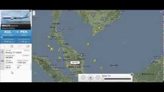 Flight MH370 as it vanishes from Flight tracker [upl. by Ramona]