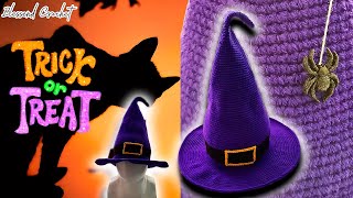 Crochet a Witch Hat SO GOOD Everyone Will Want One 🎃 Halloween Ready [upl. by Nylrad]