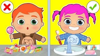 BEBES ALEX Y LILY 😁Aprende a lavarte los dientes antes de ir a dormir  Dibujos animados educativos [upl. by Stephenson983]