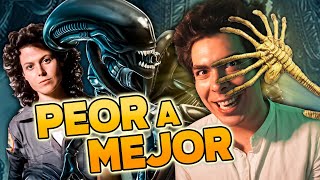 Las 9 PELICULAS DE ALIEN de PEOR a MEJOR [upl. by Dominica]