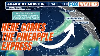 Atmospheric River To Impact Entire West Coast This Week [upl. by Aihgn]