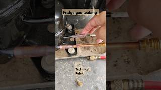 FRIDGE GAS LEAKING shorts ytshorts shortfeed refrigeratorrepair [upl. by Tennies]