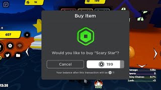 Buying Scary Star in Anime fighters simulator Rip 199 Robux [upl. by Alfons455]