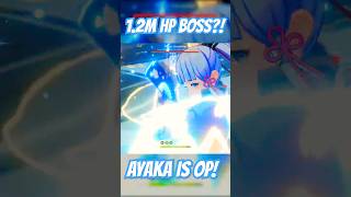 Ayaka Clears 12M HP Primo Geovishap in ONE Burst ❄ [upl. by Zeralda]