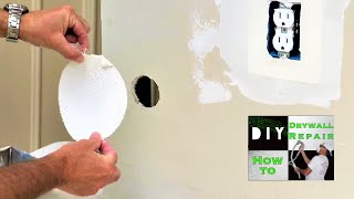 Easiest way to repair a drywall hole ever Contractor tips Diy tricks [upl. by Alig]