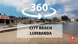 City beach  Lumbarda Korčula  360 VR  Croatia  Pointers Travel DMC [upl. by Anel]