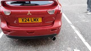 2010 Mitsubishi Lancer Sportback 20 DiD Exhaust [upl. by Natsirc336]