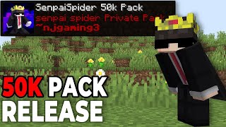 Senpai Spider 50k Texture Pack For Minecraft PEBedrock  Best PVP Texture Pack For MCPE 121 [upl. by Eseenaj]