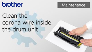 Clean the corona wire inside the drum unit Brother Global Support [upl. by Zollie]