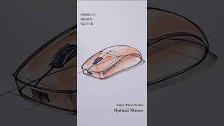 Handdrawn product sketches l Optical mouse [upl. by Limay]