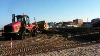 Spiaggia di Cesenatico Lavori CASE IH STX Quadtrack [upl. by Yokum]