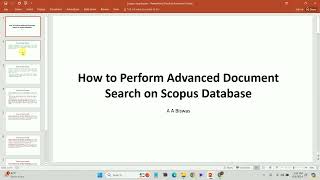 Advanced Document Search in Scopus [upl. by Jenks]