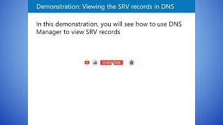 Demonstration Viewing the SRV records in DNS [upl. by Nnairahs]