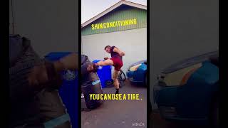 Muay Thai shin conditioning muaythai mma ufc ufc295 boxing fight shinconditioning fitness [upl. by Hnid]