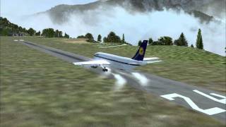 Lukla Take Off Fail FSX [upl. by Yehs423]