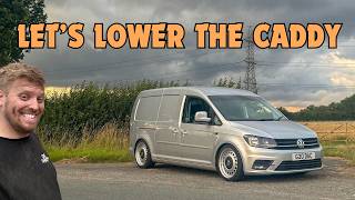 VW Caddy Maxi Lowering the Van on Coilovers  Mini Camper Build  Episode 2 [upl. by Ater]