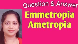 Emmetropia Ametropia Refractive errors Ophthalmology Theory exams [upl. by Aver]