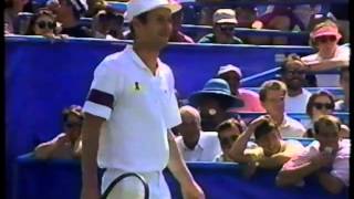 Arthur Ashe Aids Tennis Challenge 1992 Agassi vs McEnroe [upl. by Woodman]