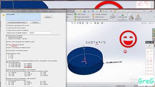 SolidWorks Tutorial  Momento di Inerzia  Moment of Inertia [upl. by Assenna]