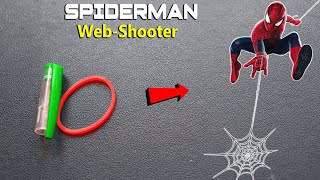 how to make spiderman web shooter with pen cap  how to make web shooter  spiderman web shooter [upl. by Odlonyer]