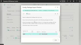 Test video Business Central 2024 wave 1 BC24 Import multiline text with Configuration Packages [upl. by Necyrb]
