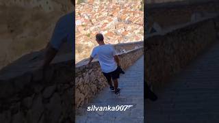 NAFPLION FROM TOP Stairs of Palamidi Fortress Visit Greece nafplio peloponesse greekdestinations [upl. by Lenz703]