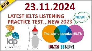 BRITISH COUNCIL IELTS LISTENING PRACTICE TEST 2024  23112024 [upl. by Immaj]