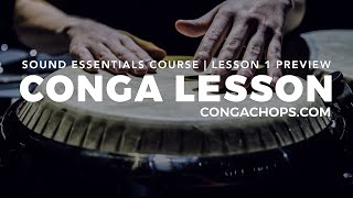 The Six Essential Conga Tones  Lesson Preview  Conga Chops [upl. by Eniamrahc]