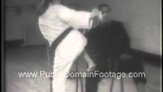 Woman shows off Karate moves after unwanted advances  Karate demo wwwPublicDomainFootagecom [upl. by Elena]