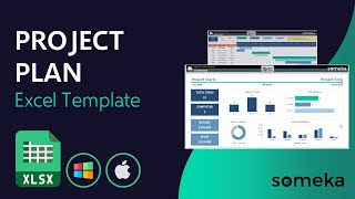 Project Plan Excel Template  Project Planner with Gantt  Project Management Spreadsheet [upl. by Samuela]