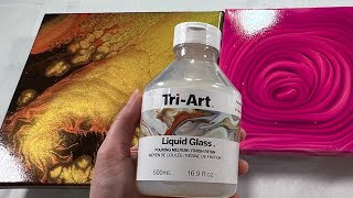 426 TriArt Liquid Glass PRODUCT TESTING Varnishing Fluid Acrylic Paint Pouring [upl. by Nyvlem502]