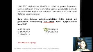 2017 patent vekillik sınavı soruları1 [upl. by Aneres]