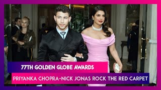 Golden Globes 2020 Priyanka Chopra Slays In A Pink Gown Nick Jonas Wears Black [upl. by Atworth]