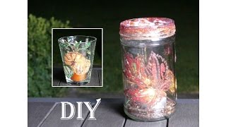 DIY Herbst Windlichter mit Glitzer  Autumn wind lights with glitter [upl. by Xymenes]