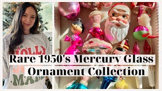 Gorgeous 1950s Ornament Collection  Family Heirloom  Mercury Glass  Very Rare Antique Christmas [upl. by Hada]