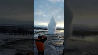 Spectacular Geysir Eruption in Iceland Natures Explosive Power [upl. by Atinihc]