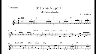 Marcha Nupcial  Mendelssohn  Partitura Trompete [upl. by Neddie]