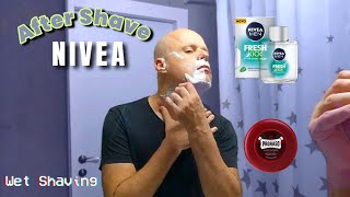 Muhle R41 Wet Shaving PRORASO Red Soap NIVEA Fresh Kick After Shave [upl. by Arst369]