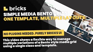 Bricks Builder Simple flexible bento grid for media [upl. by Lehcem]