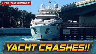 Breaking News Yacht CRASHES Into Haulover Inlet Bridge in Miami Florida  Wavy Boats [upl. by Nalid]