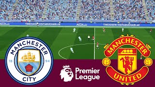 Manchester City 3 vs 1 Manchester United Premier League 2324  Video Game Simulation PES 2021 [upl. by Gilboa]