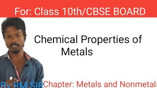 Chemical Properties of Metals I NEET BIOLOGY I class 10th I Metals and Nonmetals [upl. by Taimi]