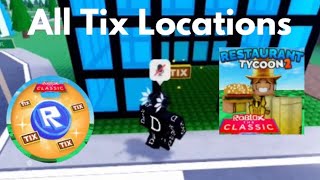 Classic Event Restaurant Tycoon 2 All Tix Locations [upl. by Nooj462]