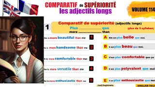 Comparatif de Supériorité ADJECTIFS LONGS more … than plus …que [upl. by Aenal]