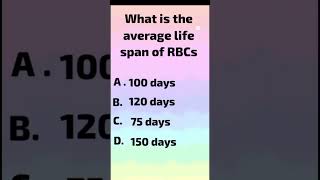 Life span of RBCs blood [upl. by Atsugua]