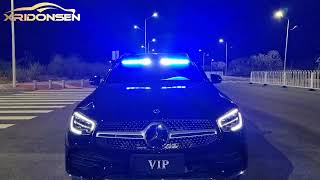 XRIDONSEN 34 inch Blue Emergency Visor Lights Police Firefighter Lights for Vehicles Trucks [upl. by Nonie]