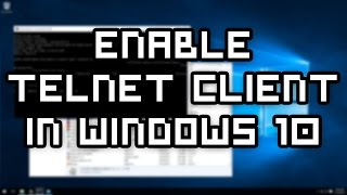 How to Enable  Install Telnet in Windows 10  Tutorial [upl. by Gram]